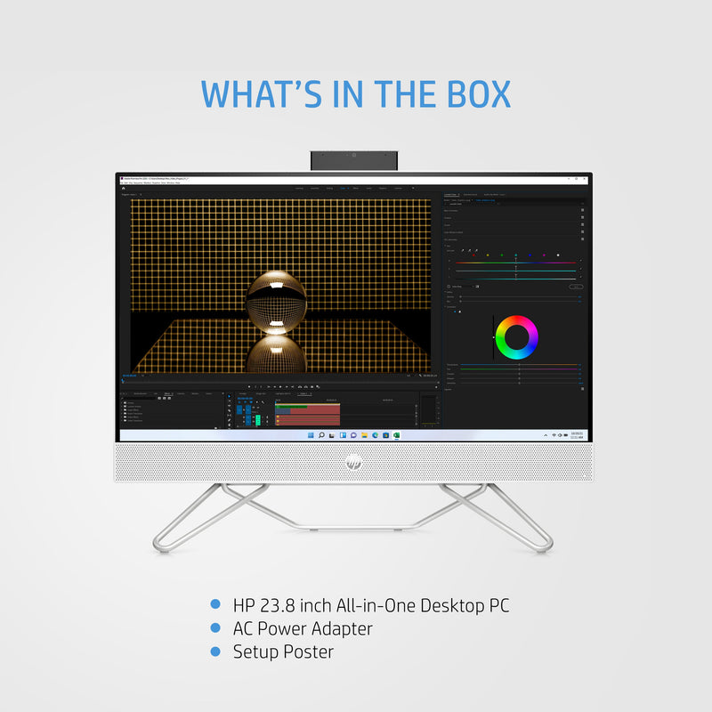HP 24-cb0033na Intel® Celeron® J4025 60.5 cm (23.8") 1920 x 1080 pixels All-in-One PC 4 GB DDR4-SDRAM 256 GB SSD Windows 11 Home Wi-Fi 5 (802.11ac) White