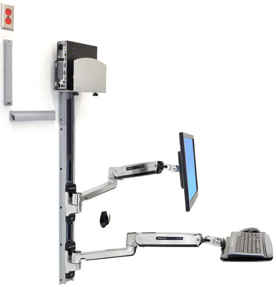 Ergotron 45-358-026 monitor mount / stand 106.7 cm (42") Wall Silver