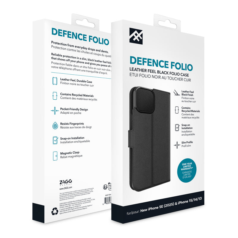 IFROGZ Defence Folio mobile phone case 15.5 cm (6.1") Black
