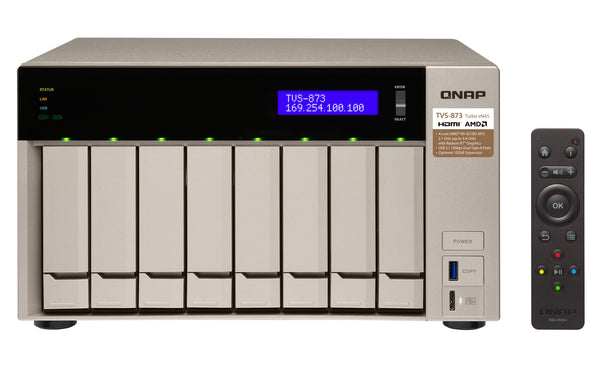 QNAP TVS-873 NAS Tower AMD Embedded R-Series SoC RX-421BD 16 GB DDR4 0 TB QNAP Turbo System Gold