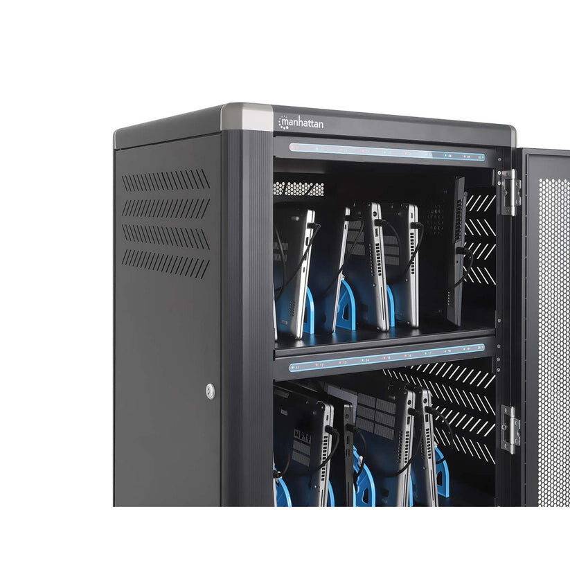 Manhattan Laptop Charging Cabinet Trolley/Cart via USB-C 65W 16" 30-bay, Suitable for USB-C laptops (to 16") - image 8