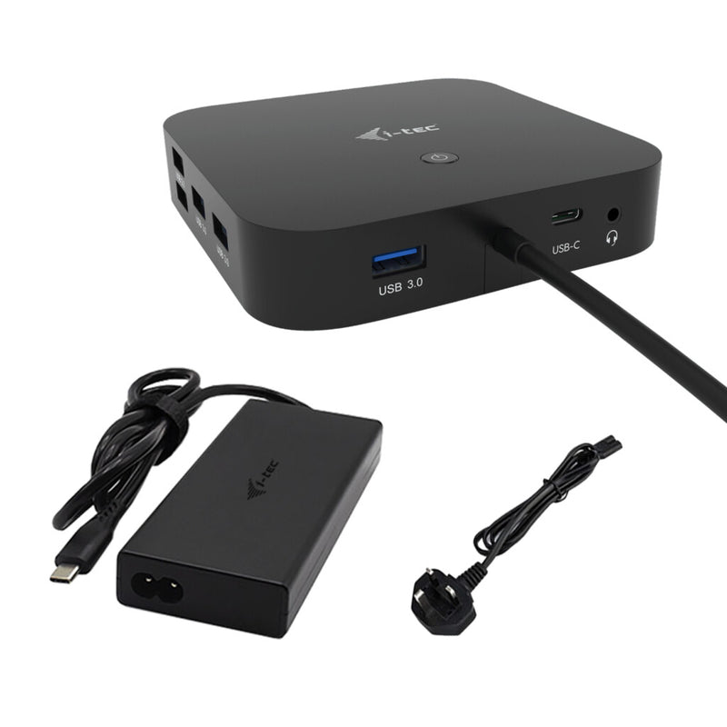 i-tec USB-C Dual Display Docking Station with Power Delivery 100 W + Universal Charger 100 W