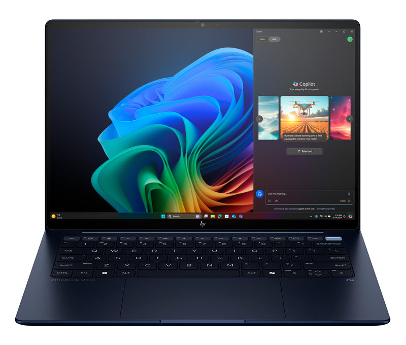 HP EliteBook Ultra G1i AI PC Intel Core Ultra 7 258V Laptop 35.6 cm (14") Touchscreen 2.8K 32 GB LPDDR5x-SDRAM 1 TB SSD Wi-Fi 7 (802.11be) Windows 11 Pro Blue
