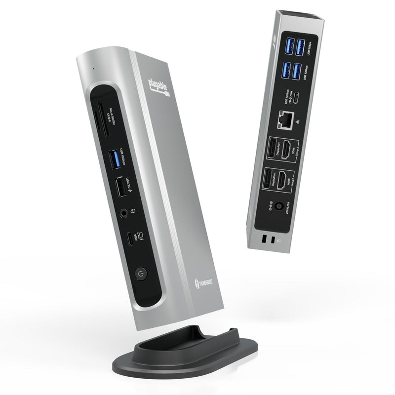 Plugable Technologies 16-in-1 Thunderbolt 4 Dock with 100W Charging, 4 ...