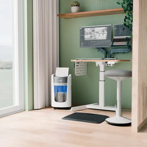 Leitz IQ OptiMax Home Office 225 paper shredder Micro-cut shredding 22.3 cm White, Grey - image 8