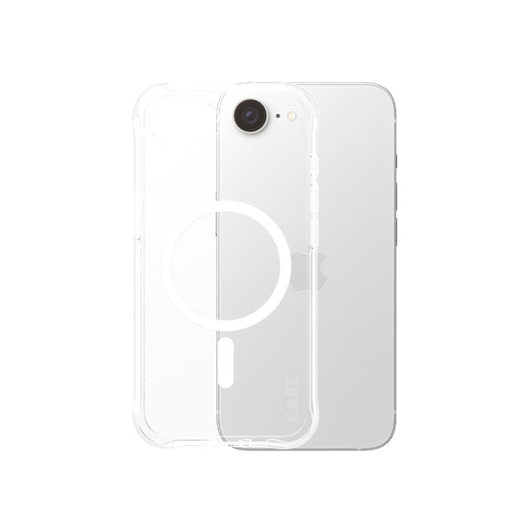 PanzerGlass CARE™ by ® Samba Case Transparent w. White Qi Compatible iPhone 17e | 16e
