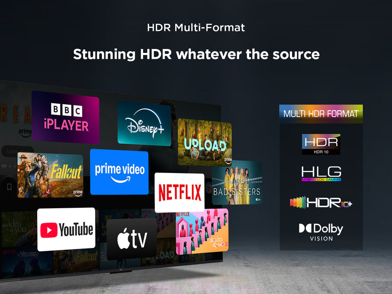 TCL T6C -UK 50 inch QLED 4K HDR 10+ Dolby Vision & Atmos Smart Fire TV