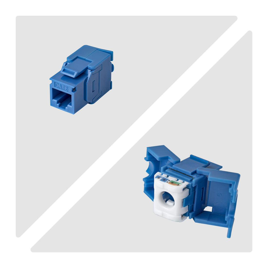 StarTech.com Cat6 Keystone Jack, 24-Pack RJ45 Ethernet Keystone Jacks, UTP Cat6 Wall Jack, 180-Degree - image 3