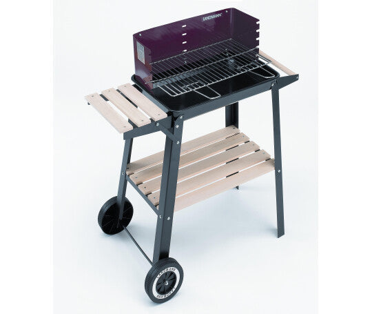 LANDMANN 0566 Schwarz Holzkohle-Grillwagen Barbecue Cart Charcoal (fuel) Black, Bordeaux