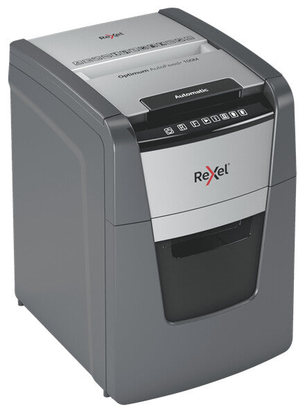 Rexel Optimum AutoFeed+ 100M paper shredder Micro-cut shredding 55 dB 22 cm Black, Silver - image 3