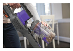 Black & Decker BHFEV182CP-GB stick vacuum/electric broom 2-in-1 stick vacuum Battery Dry Bagless 0.65 L Purple, Titanium 2 Ah