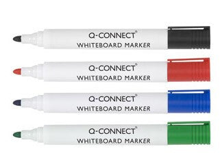 Q-CONNECT KF26038 marker 4 Brush tip Black, Blue, Green, Red