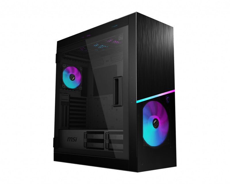 MSI MPG SEKIRA 500X Full Tower Gaming Computer Case 'Black, 3x 200mm ARGB + 1x 200mm + 1x120mm ARGB Fans, Mystic Light Sync, 8 Channel ARGB Hub, USB Type-C, Tempered Glass Panels, E-ATX, ATX, mATX, mini-ITX'