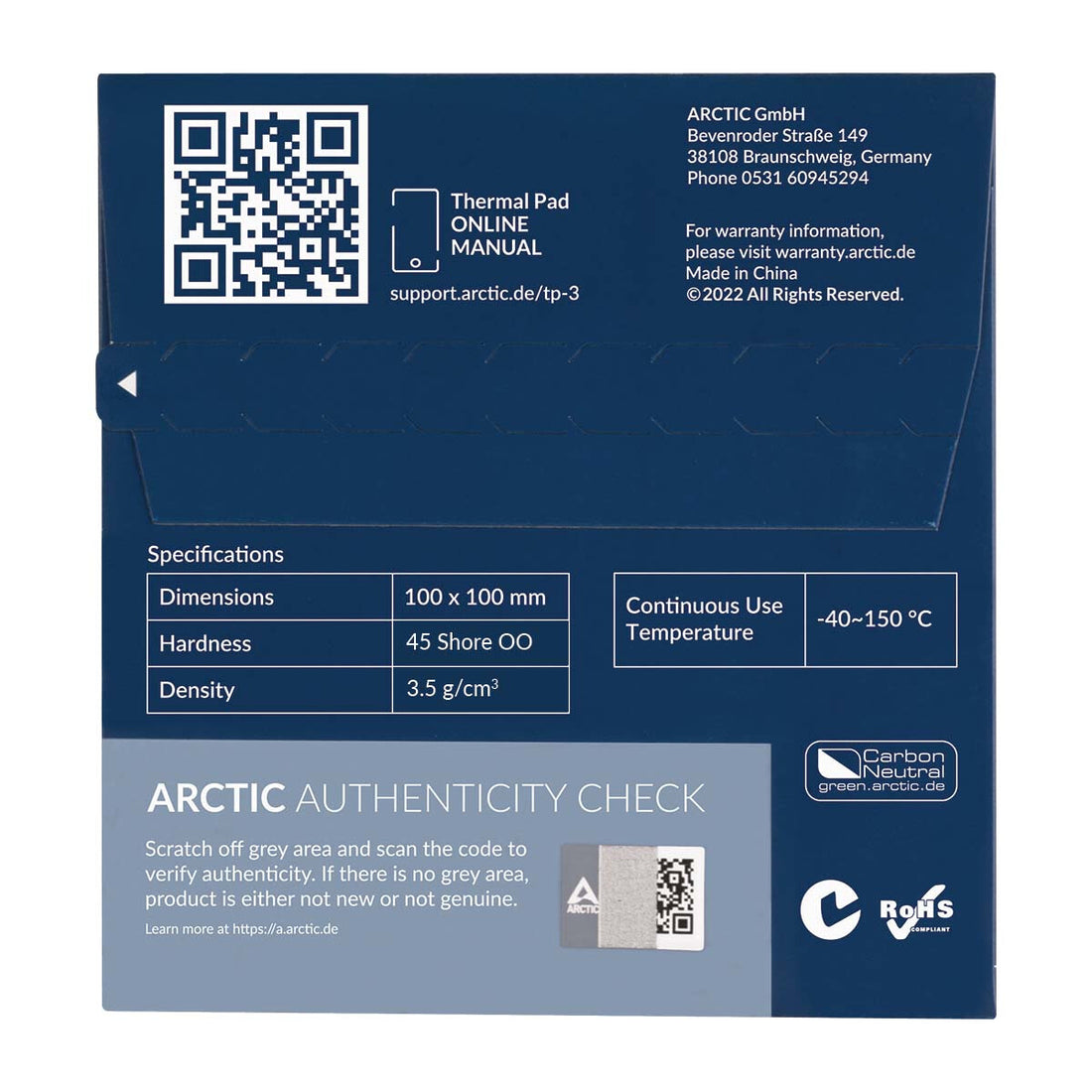 ARCTIC TP-3 Premium Performance Thermal Pad 100 x 100 mm, 1.5 mm - image 5
