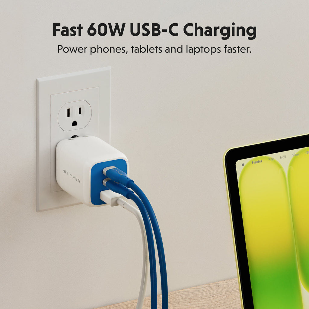 Targus HyperJuice Flex USB cable USB 2.0 1.5 m USB C 0.48 Gbit/s 60 W Blue - image 4
