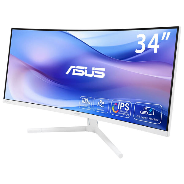 ASUS 34" UltraWide QHD Monitor, White (VU34WCIP-W)