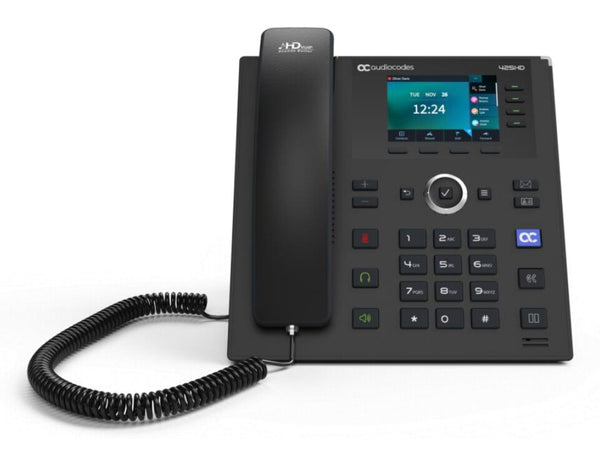 AudioCodes SFB 445HD IP-Phone PoE GbE black with integrated BT and Dual Band Wi-Fi