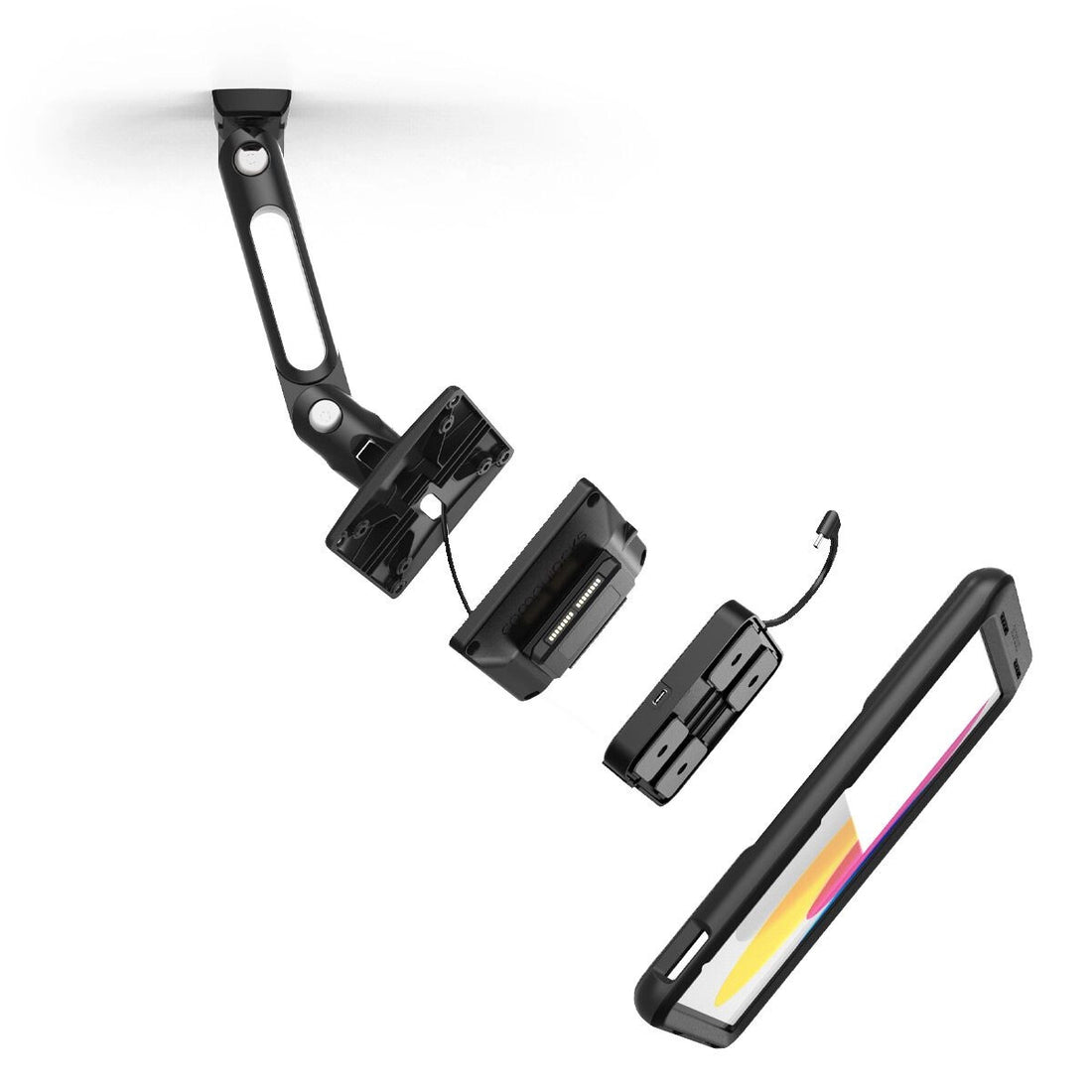 Compulocks iPad 10th-11th (A16) Gen, Mount with Cable-free Charging Swing Wall Mount Black - image 6
