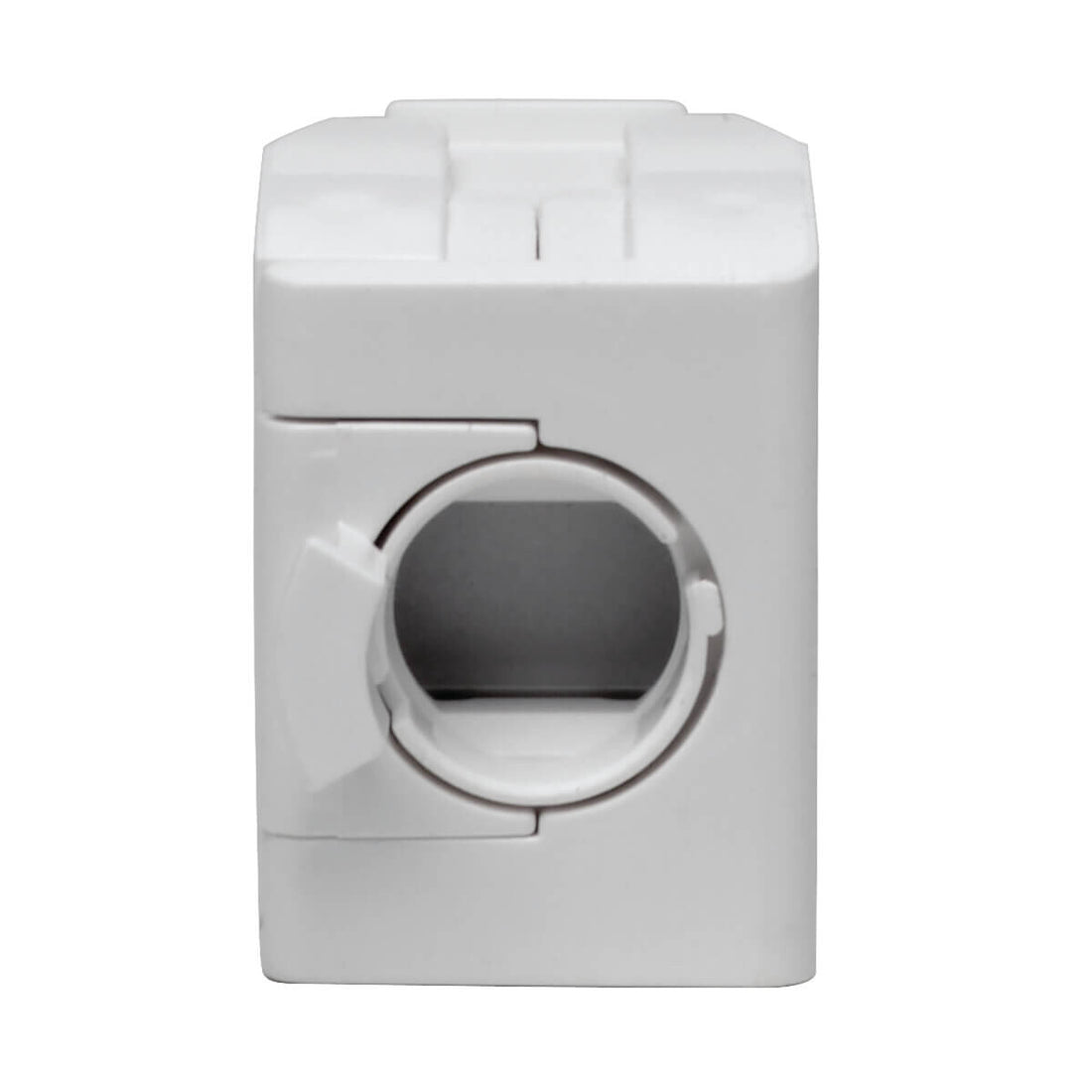 Tripp Lite N238-001-GY-TF Keystone Jack Cat6/Cat5e, RJ45, Shuttered, Dust Cap - Toolless, PoE/PoE+ Compliant, White, TAA