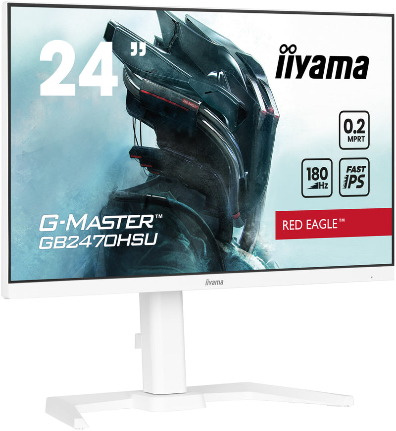 iiyama G-MASTER 23.8" FHD 180Hz Gaming Monitor - White (GB2470HSU-W6)