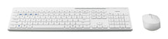 Rapoo 8110M keyboard Mouse included Universal RF Wireless + Bluetooth QWERTY English White