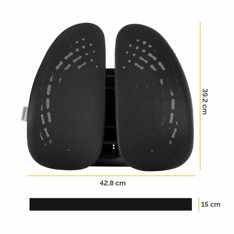 Fellowes Back Support for Office Chair - Back Angel Office Chair Back Support with 7 Height Adjustments - H37.94 x W43.97 x D13.97cm
