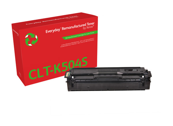 Everyday™ Black Remanufactured Toner by Xerox compatible with Samsung CLT-K504S, Standard capacity