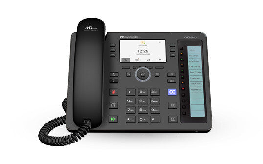 AudioCodes Teams C436HD IP-Phone PoE GbE with an external power supply black