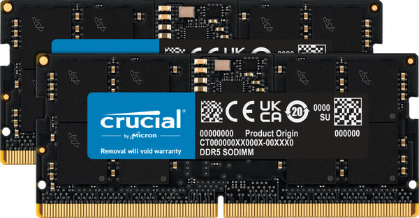 Crucial CT2K16G56C46S5 memory module 32 GB 2 x 16 GB DDR5 262-pin SO-DIMM ECC