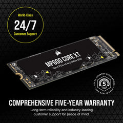 Corsair MP600 CORE XT 1 TB M.2 PCI Express 4.0 NVMe QLC 3D NAND