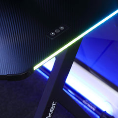 X Rocker Lumio XL Gaming Desk with 3 Sided app-controlled LED Lighting - Black