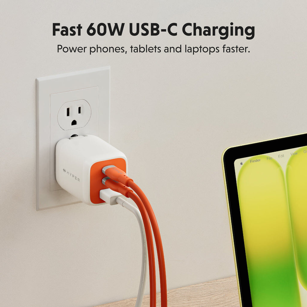 Targus HyperJuice Flex USB cable USB 2.0 1.5 m USB C 0.48 Gbit/s 60 W Orange - image 3
