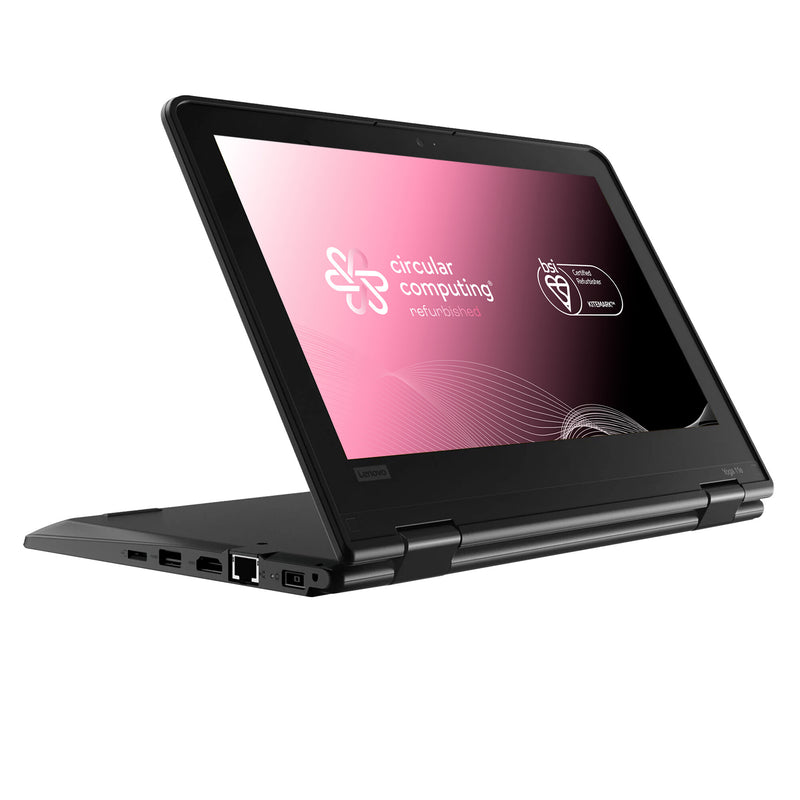 Circular Computing Lenovo - ThinkPad Yoga 11e Laptop - 11.6" HD Touchscreen (1366x768) - Intel Celeron N4150 - 8GB - 128GB SSD - Windows 11 Professional - Full UK (US Layout) - Fully Tested Original Battery - IEEE 802.11ac WLAN - 1 Year Return to Base War