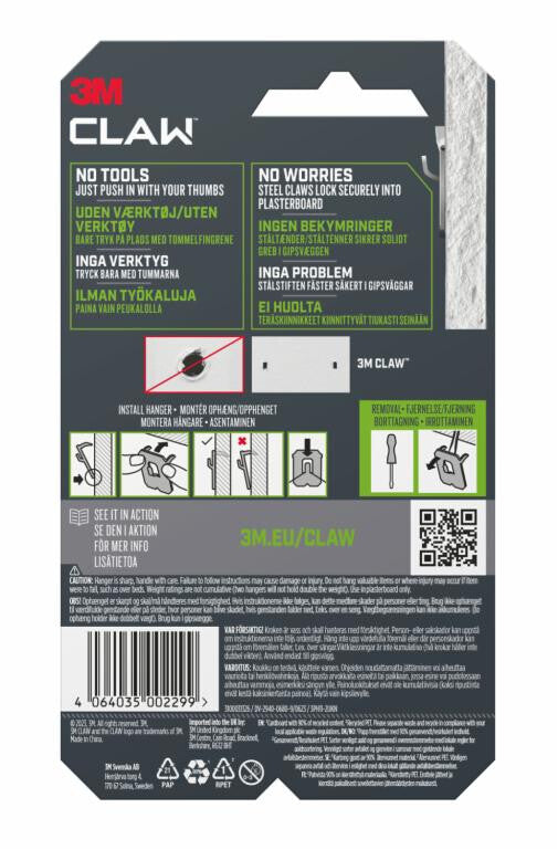 3M CLAW Plasterboard Picture Hanger 11 kg - image 5