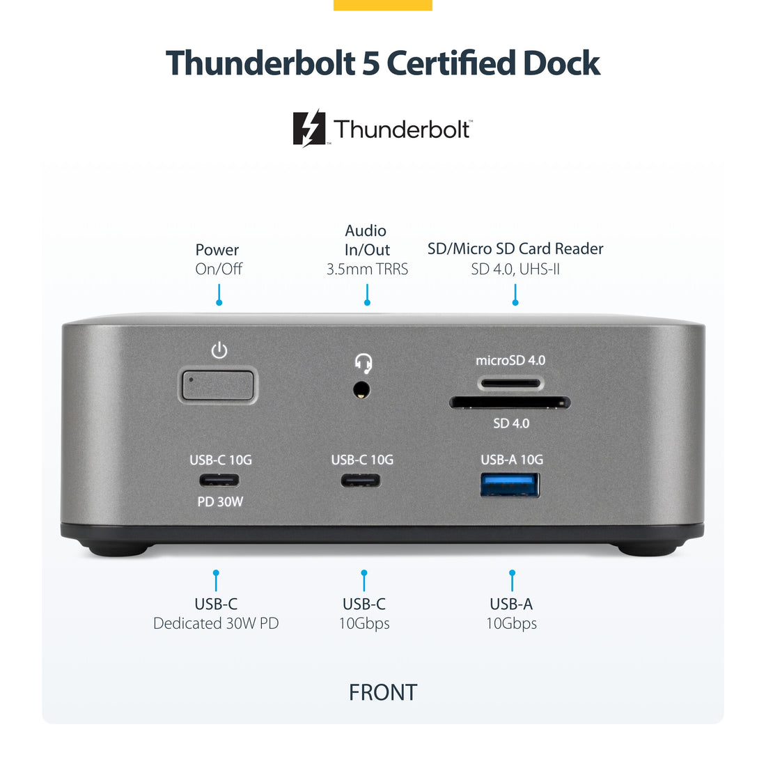 StarTech.com Thunderbolt 5 Universal Docking Station, Multi-Display Hub, 8K 60Hz or 4K 144Hz, 120Gbps - image 5