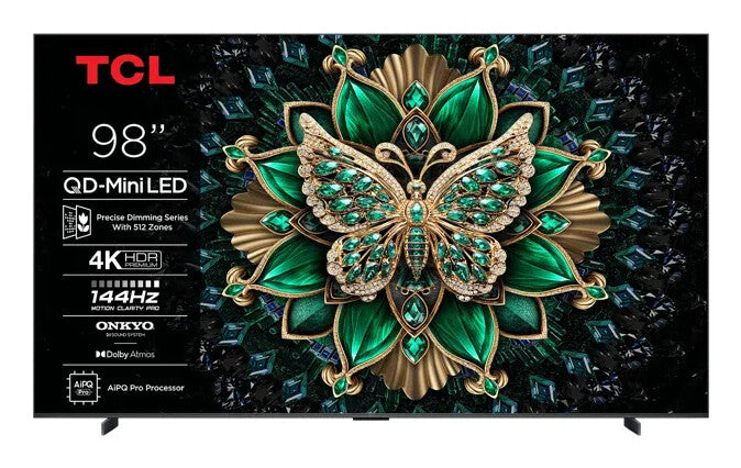 TCL C6K -UK 98 inch Premium QD-Mini LED 144Hz 4K HDR High Brightness Dolby Atmos Smart Google TV