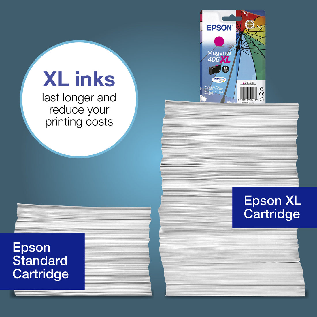 Epson Singlepack Magenta 406XL Umbrella DURABrite Ultra Ink