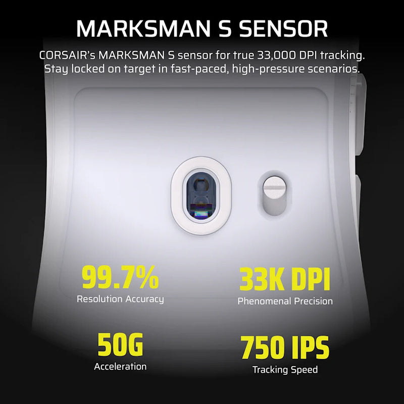 Corsair SABRE v2 PRO mouse Gaming Ambidextrous Optical 33000 DPI