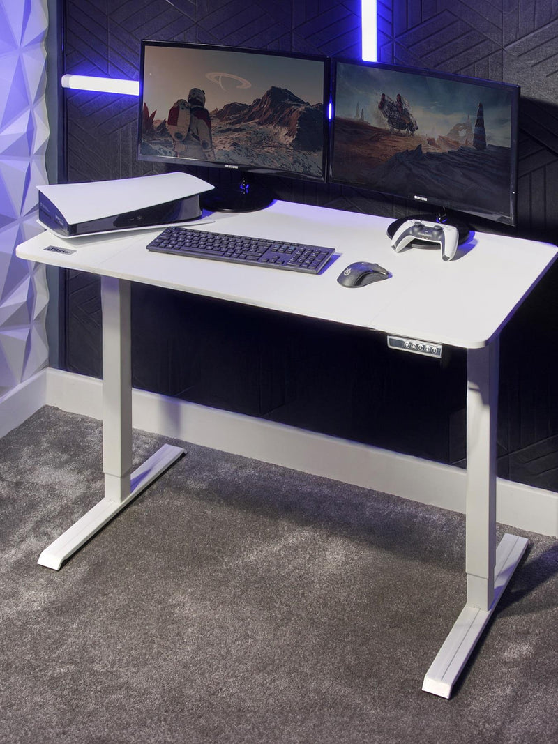 X Rocker Ascend Height Adjustable Desk - White