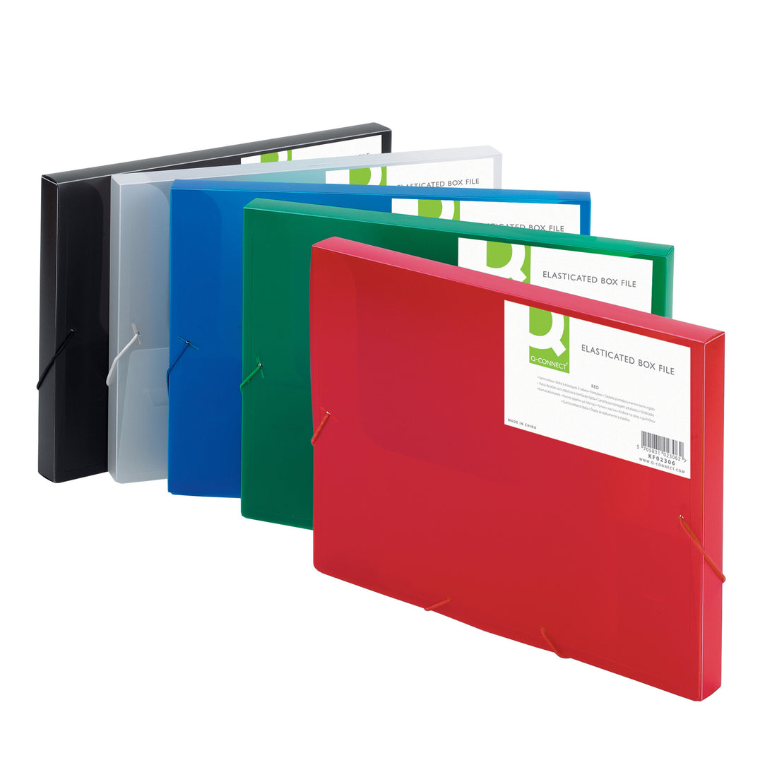 Q-CONNECT Elasticated box file, frosted – Blue - image 2