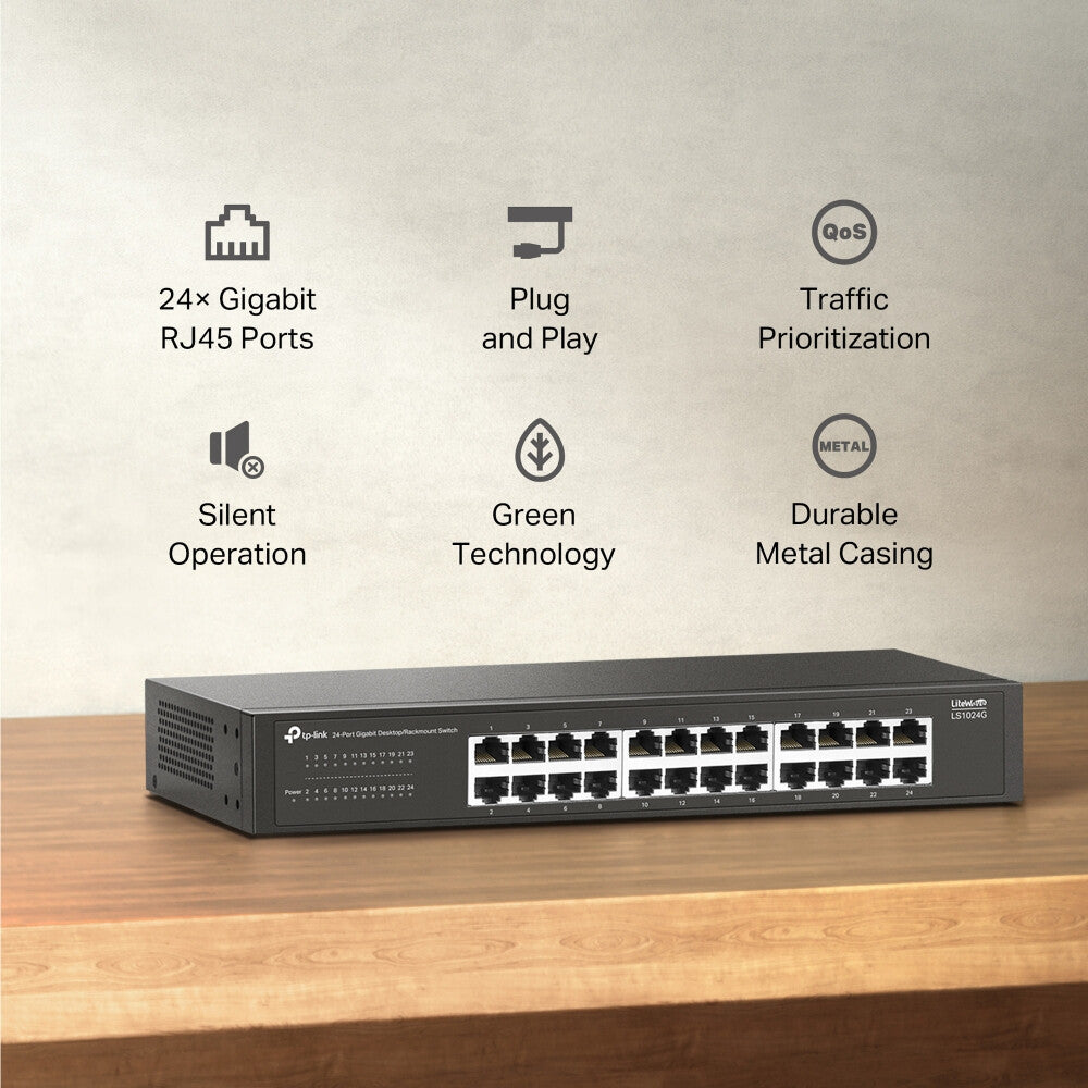 TP-Link LS1024G network switch Unmanaged Gigabit Ethernet (10/100/1000) Black - image 6