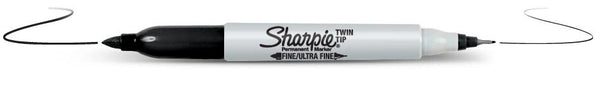 Sharpie Twin Tip permanent marker Fine tip Black 12 pc(s)