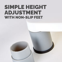 Fellowes Computer Monitor Stand with 3 Height Adjustments - Standard Monitor Riser with Cable Management - Ergonomic Adjustable Monitor Stand for Computers - Max Weight 27KG/Max Size 21