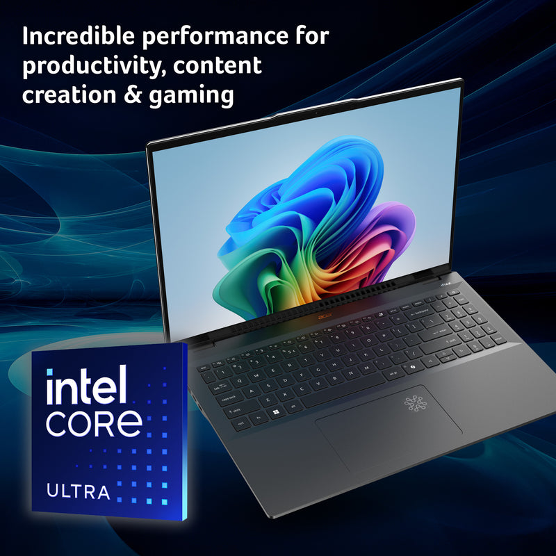 Acer Swift 16 AI Copilot+ PC (SF16-51T) - Intel Core Ultra 7 CPU, 16GB, 1TB, 16" 2.8K OLED touchscreen, Windows 11
