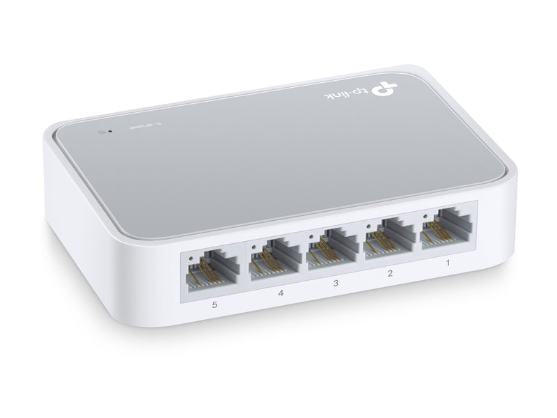TP-LINK (TL-SF1005D V16) 5-Port 10/100Mbps Unmanaged Desktop Switch, Plastic Case