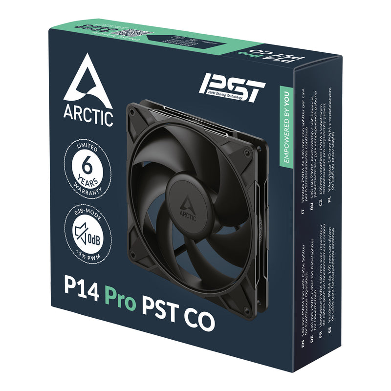 ARCTIC P14 Pro PST CO 140 mm PWM Fan with Cable Splitter for Continuous Operation