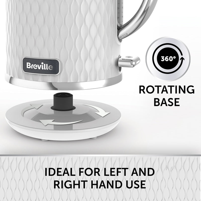 Breville vkt117 electric kettle 1.7 L 3000 W Chrome, White