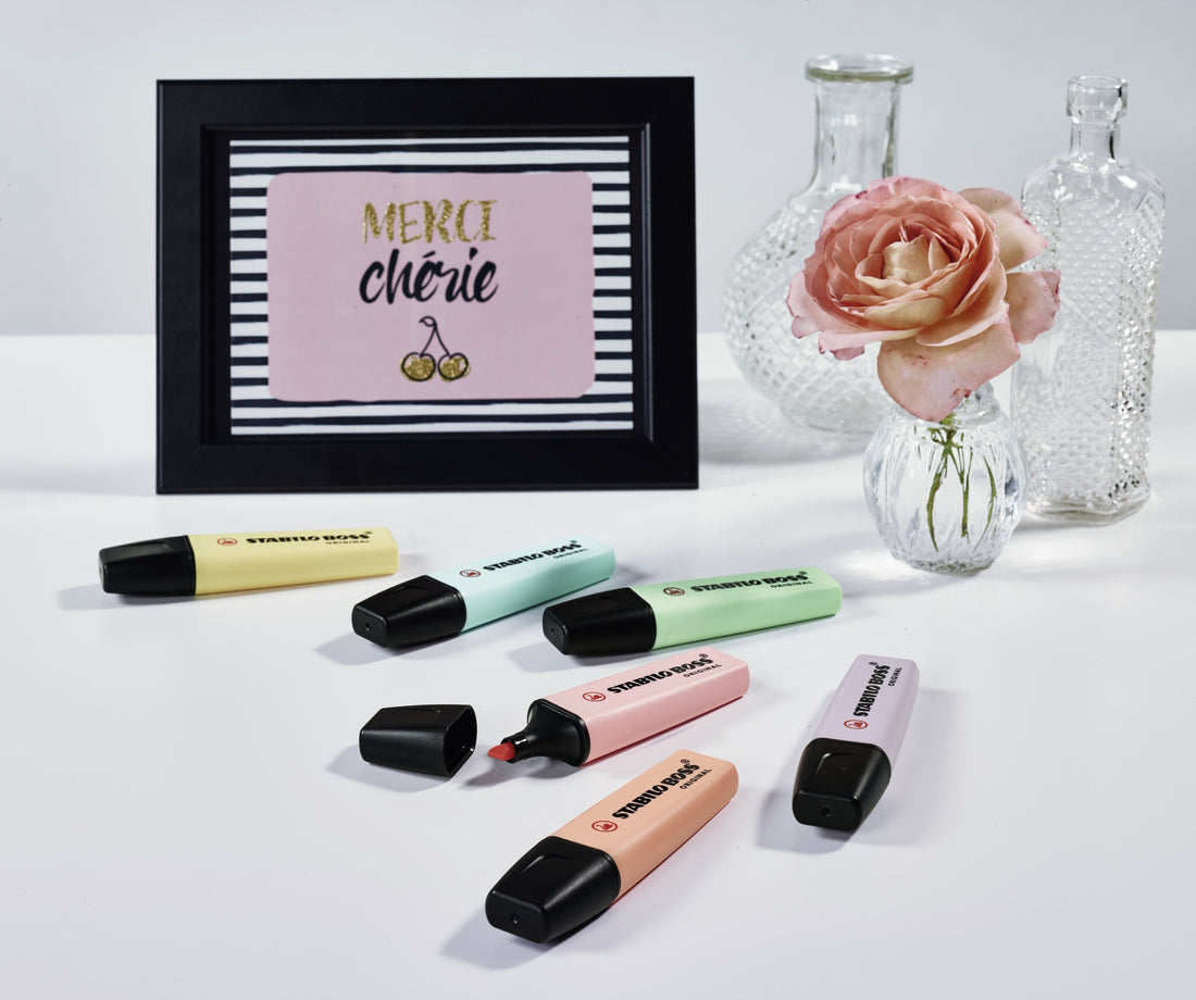 STABILO Boss Original Pastel marker 6 Chisel tip Lilac, Mint, Peach, Pink, Turquoise, Yellow - image 6