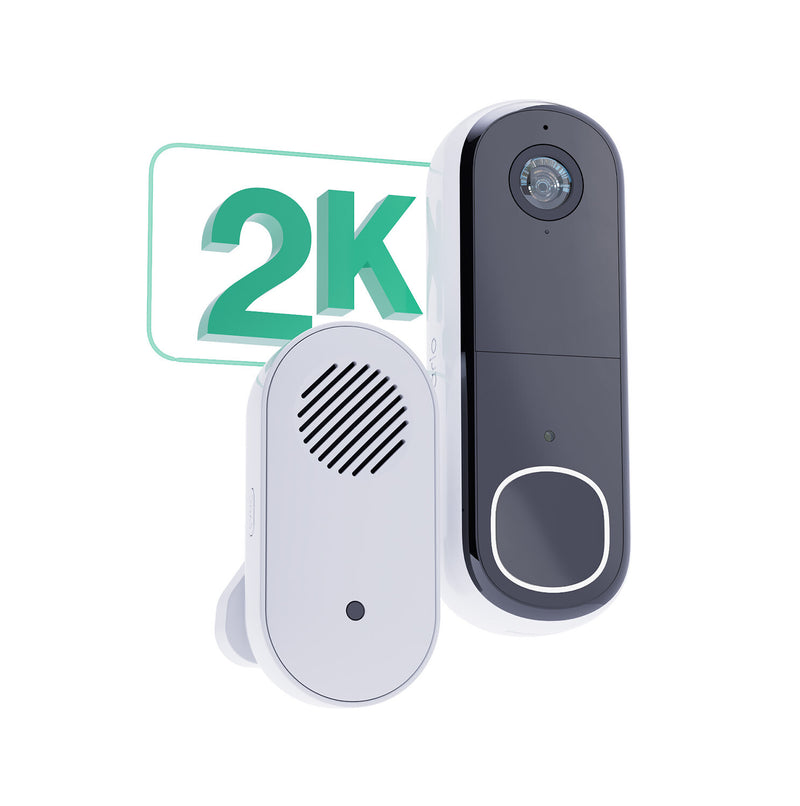 Arlo Essential 2K Video Doorbell & Chime White
