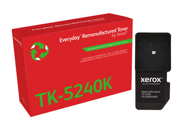 Everyday™ Black Remanufactured Toner by Xerox compatible with Kyocera TK-5240K, Standard capacity